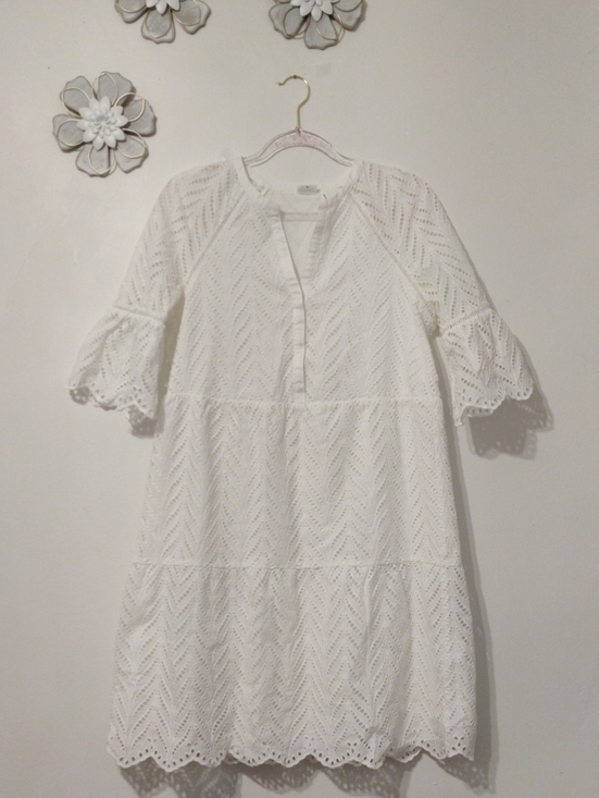 s.Oliver Dresses & Skirts - S.Oliver White Eyelet Lace Tiered Dress